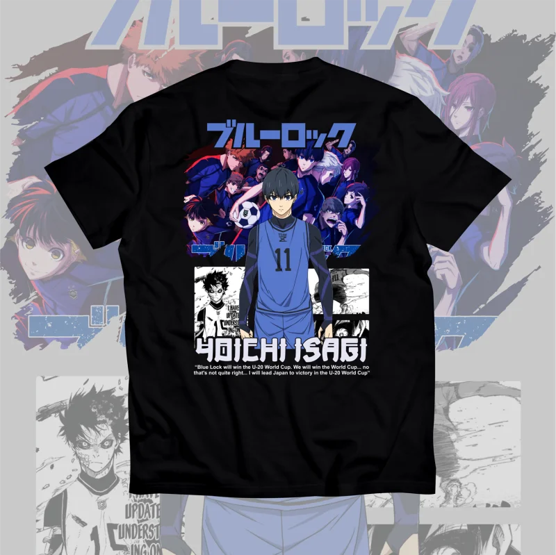 Anime Yoichi Isagi Blue Lock 002 | Baju Anime Jepang | Tričko anime manga